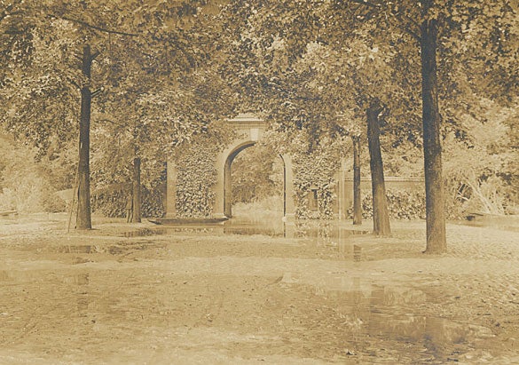 Archival image of the Lodge Gate at Biltmore.