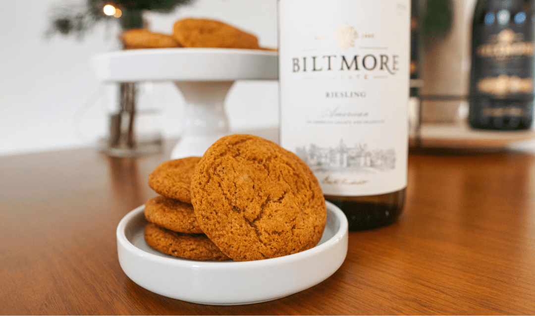 Gingersnap cookies paired with Riesling