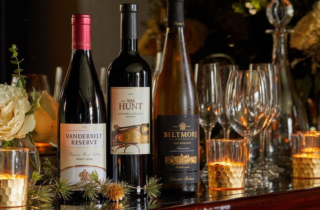 A selection of different Biltmore wines.