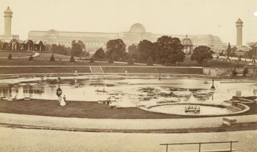 The Crystal Palace on Sydenham Hill, London, circa 1880