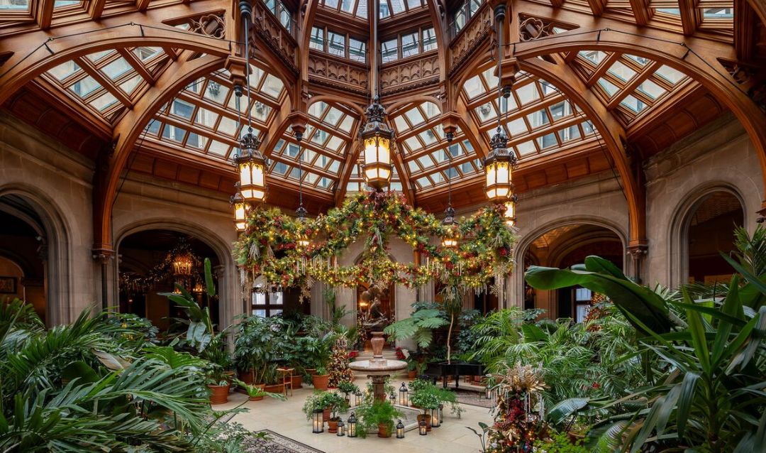 Winter Garden during Christmas Time at Biltmore