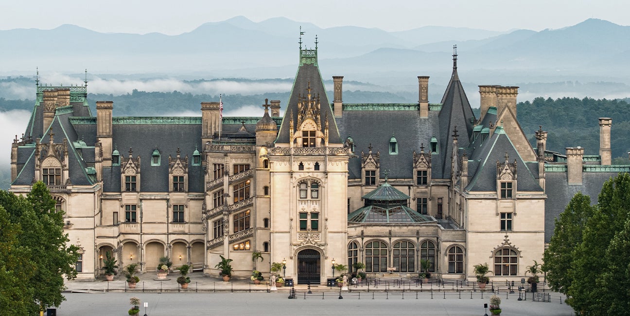 View of Biltmore House Façade during Winter